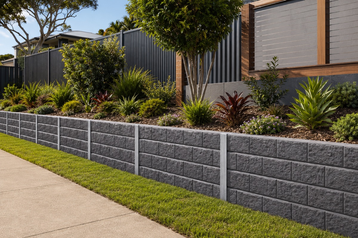 Sleeper retaining wall and garden bed built by CoasTrade